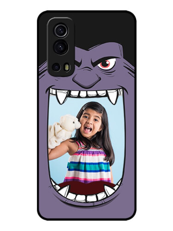 Custom iQOO Z3 5G Custom Glass Phone Case - Angry Monster Design