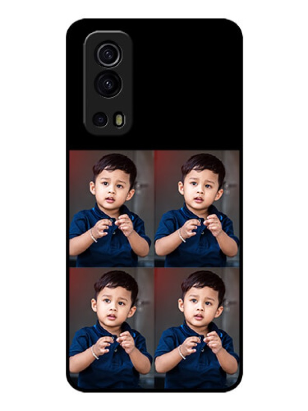 Custom iQOO Z3 5G 4 Image Holder on Glass Mobile Cover