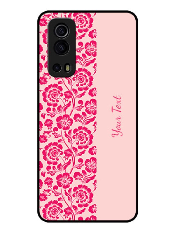 Custom iQOO Z3 5G Custom Glass Phone Case - Attractive Floral Pattern Design