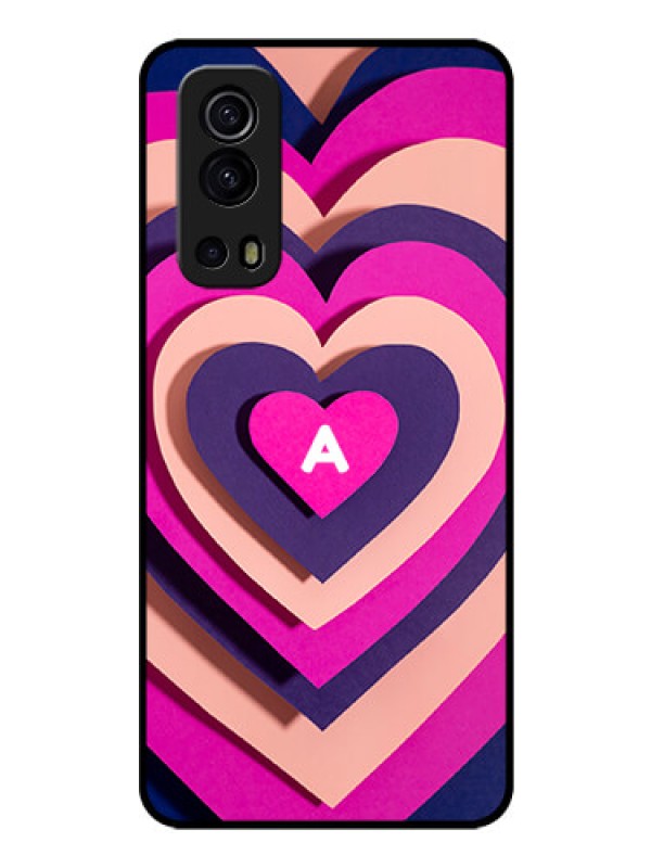 Custom iQOO Z3 5G Custom Glass Mobile Case - Cute Heart Pattern Design