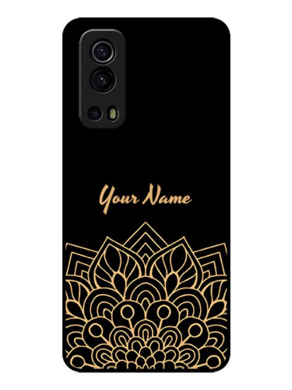 Custom iQOO Z3 5G Custom Glass Phone Case - Golden mandala Design