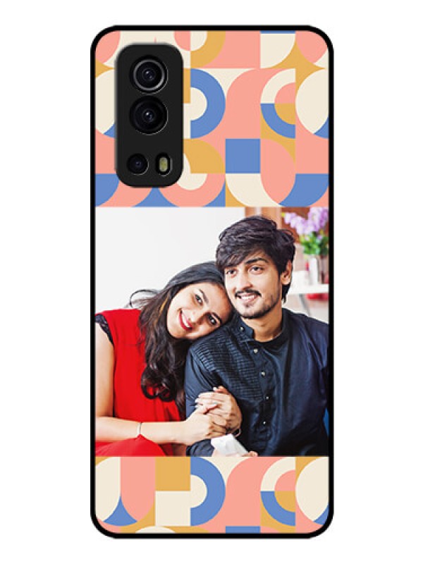 Custom iQOO Z3 5G Photo Printing on Glass Case - Semi-circle Maze Pattern Design