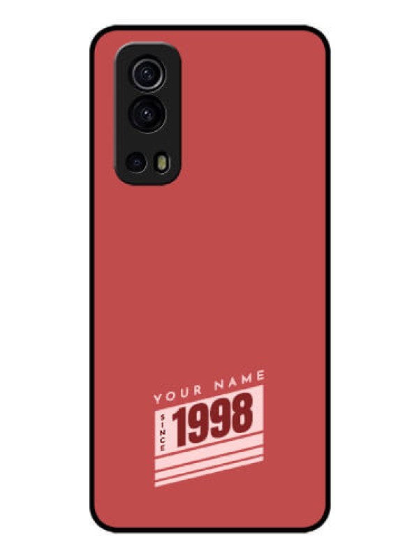 Custom iQOO Z3 5G Custom Glass Phone Case - Red custom year of birth Design