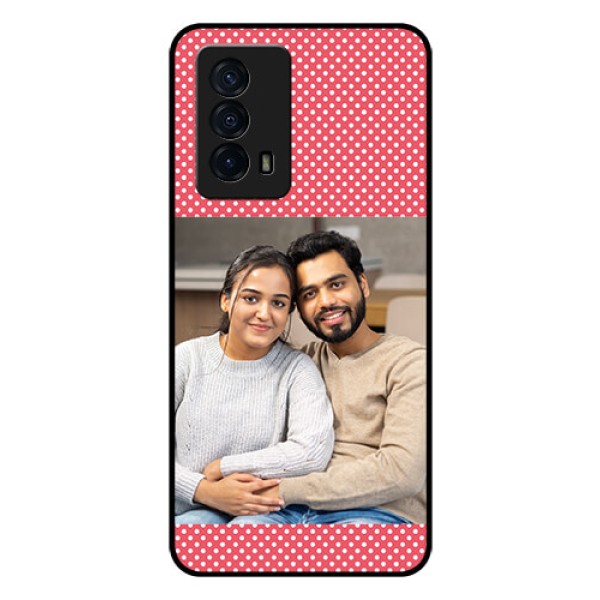 iQOO Z5 5G Custom Glass Phone Case - White Dotted Design