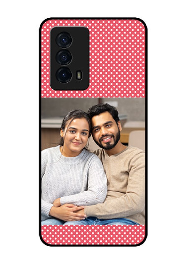 iQOO Z5 5G Custom Glass Phone Case - White Dotted Design