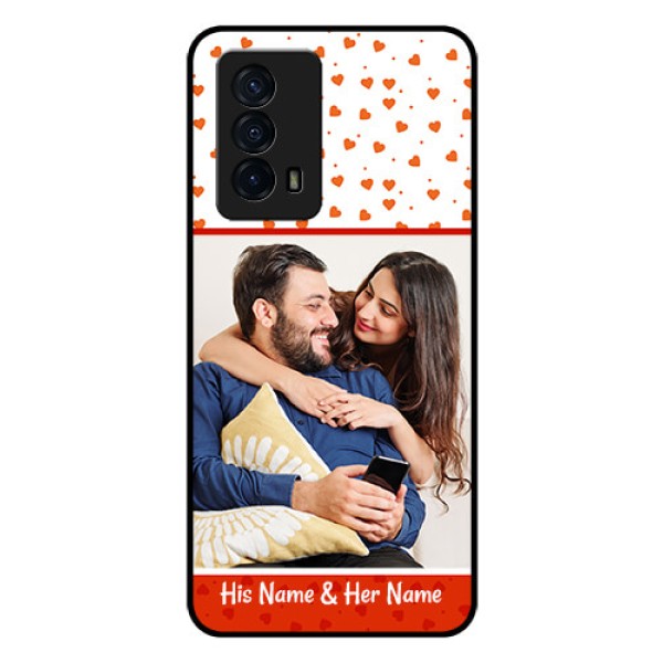 iQOO Z5 5G Custom Glass Phone Case - Orange Love Symbol Design iQOO Z5 5G Custom Glass Phone Case - Orange Love Symbol Design