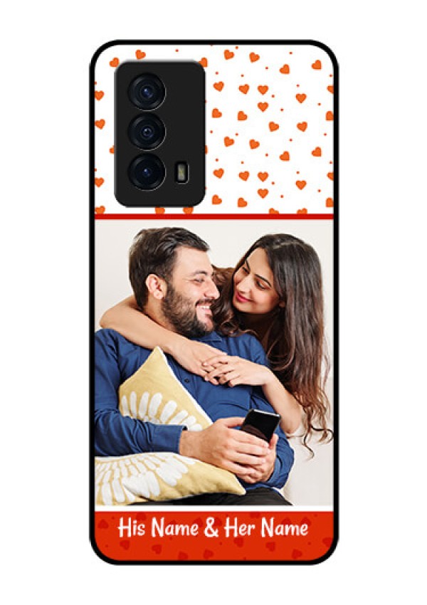 iQOO Z5 5G Custom Glass Phone Case - Orange Love Symbol Design