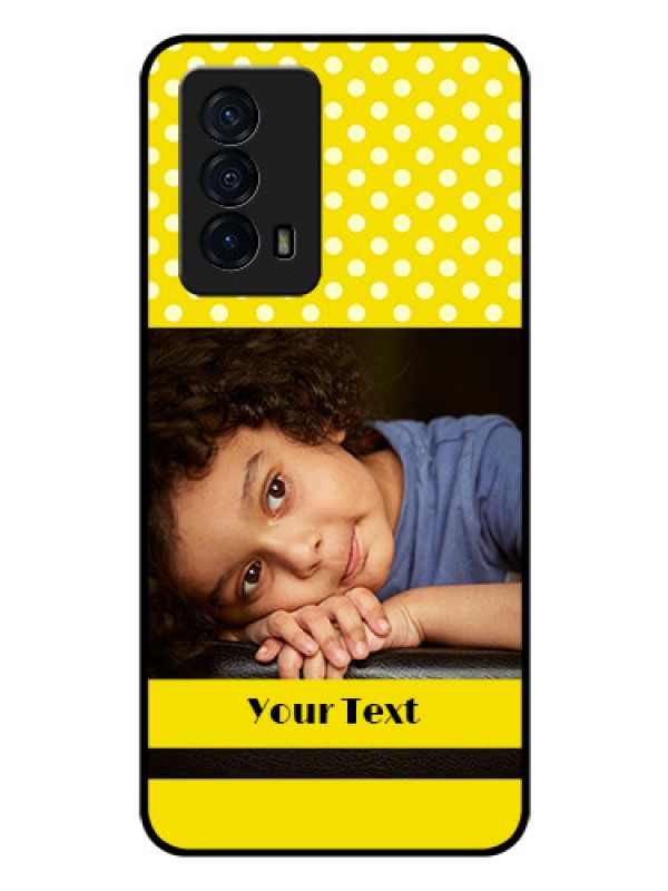 Custom iQOO Z5 5G Custom Glass Phone Case - Bright Yellow Case Design