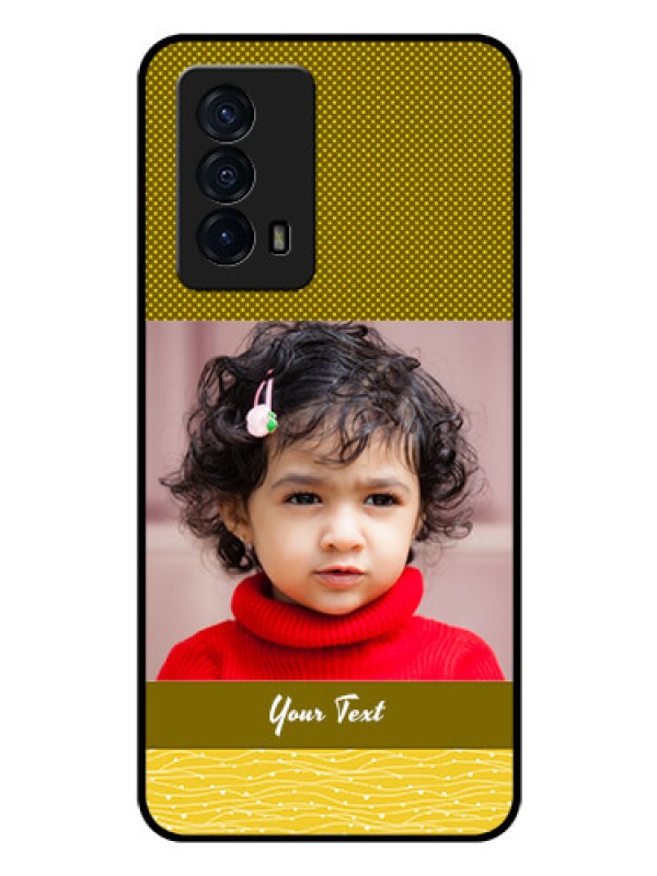 Custom iQOO Z5 5G Custom Glass Phone Case - Simple Green Color Design