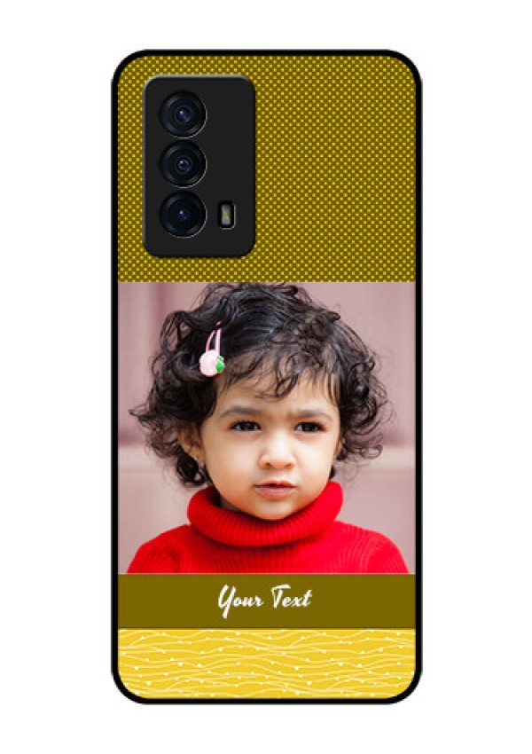 iQOO Z5 5G Custom Glass Phone Case - Simple Green Color Design