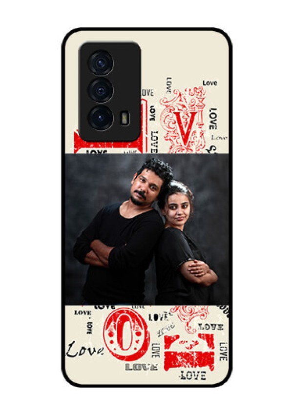 iQOO Z5 5G Photo Printing on Glass Case - Trendy Love Design Case