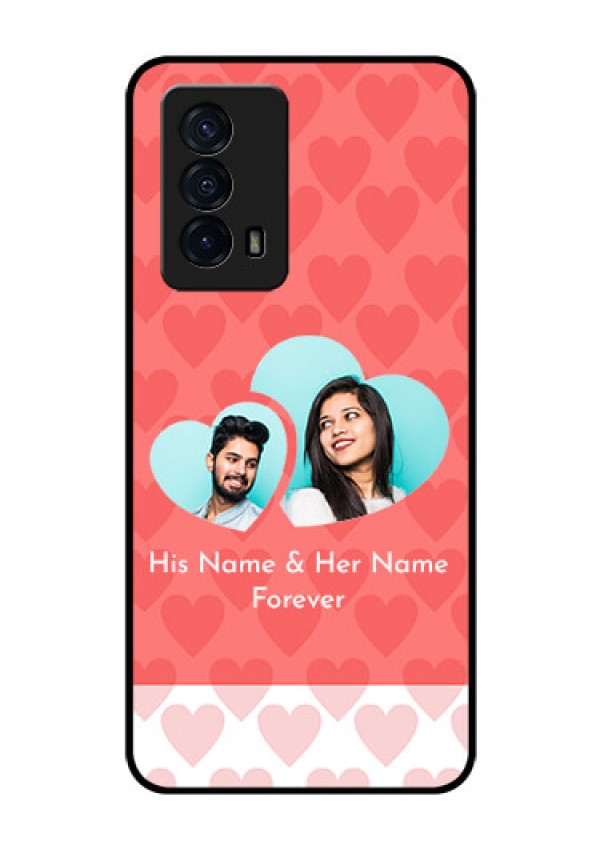 iQOO Z5 5G Personalized Glass Phone Case - Couple Pic Upload Design