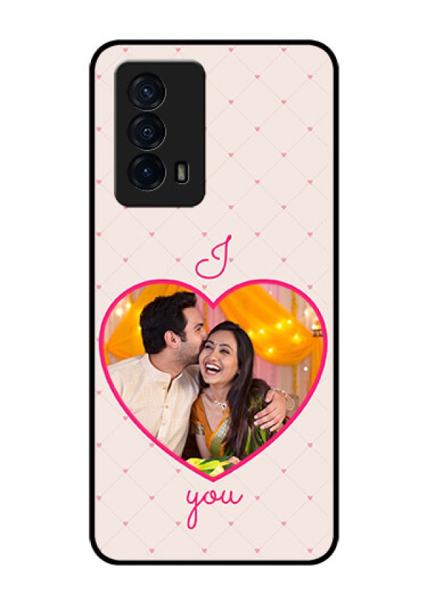 iQOO Z5 5G Custom Glass Mobile Case - Heart Shape Design
