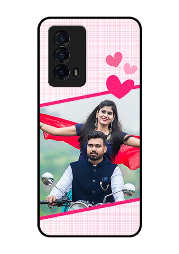 iQOO Z5 5G Custom Glass Phone Case - Love Shape Heart Design