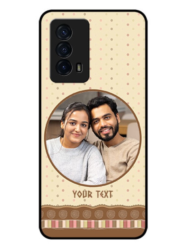 Custom iQOO Z5 5G Custom Glass Mobile Case - Brown Dotted Mobile Case Design