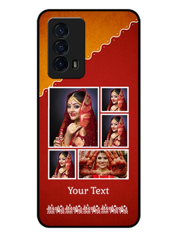 Custom iQOO Z5 5G Personalized Glass Phone Case - Wedding Pic Upload Design