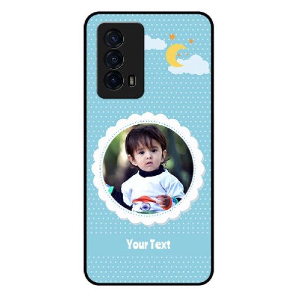 iQOO Z5 5G Personalised Glass Phone Case - Violet Pattern Design