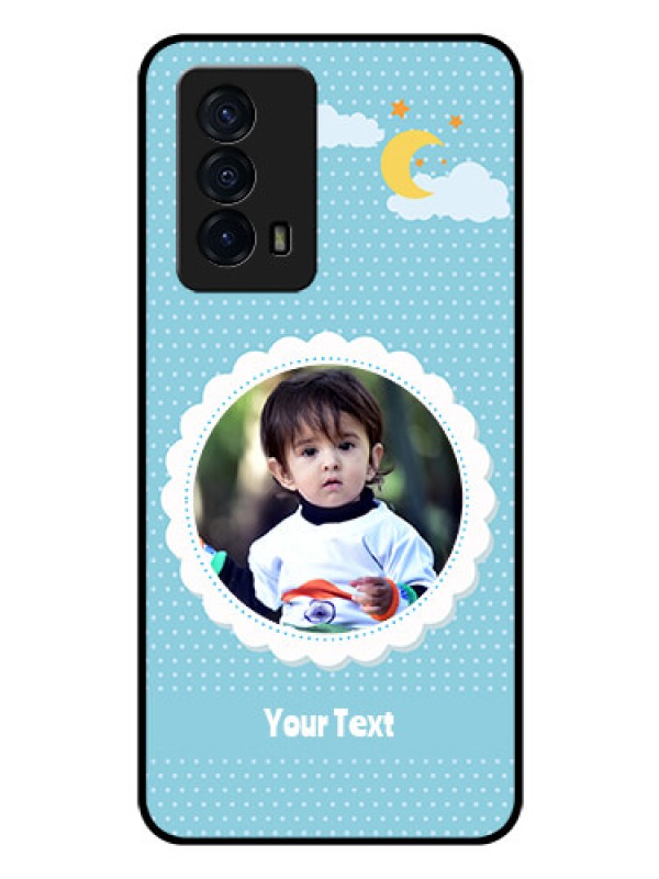 Custom iQOO Z5 5G Personalised Glass Phone Case - Violet Pattern Design