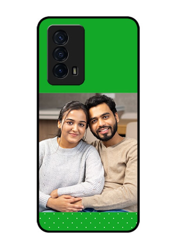 iQOO Z5 5G Personalized Glass Phone Case - Green Pattern Design