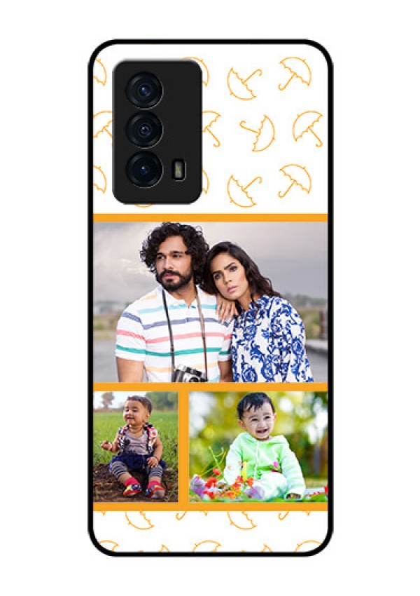 iQOO Z5 5G Custom Glass Mobile Case - Yellow Pattern Design