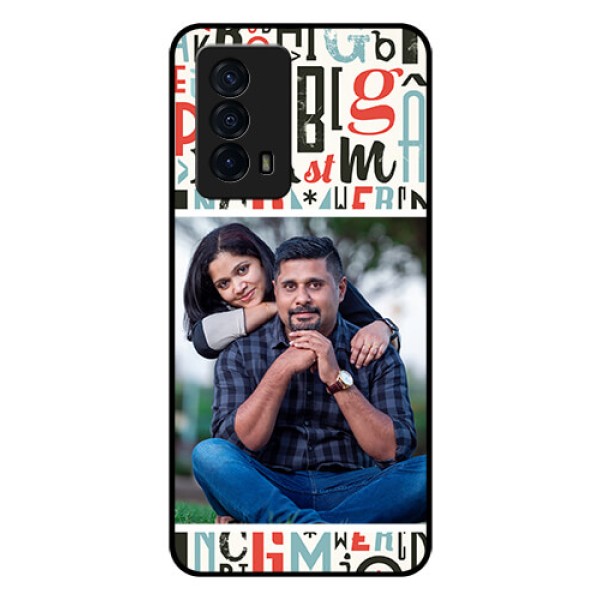 iQOO Z5 5G Personalized Glass Phone Case - Alphabet Design