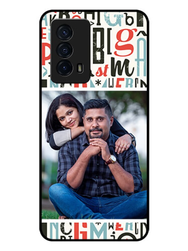 Custom iQOO Z5 5G Personalized Glass Phone Case - Alphabet Design