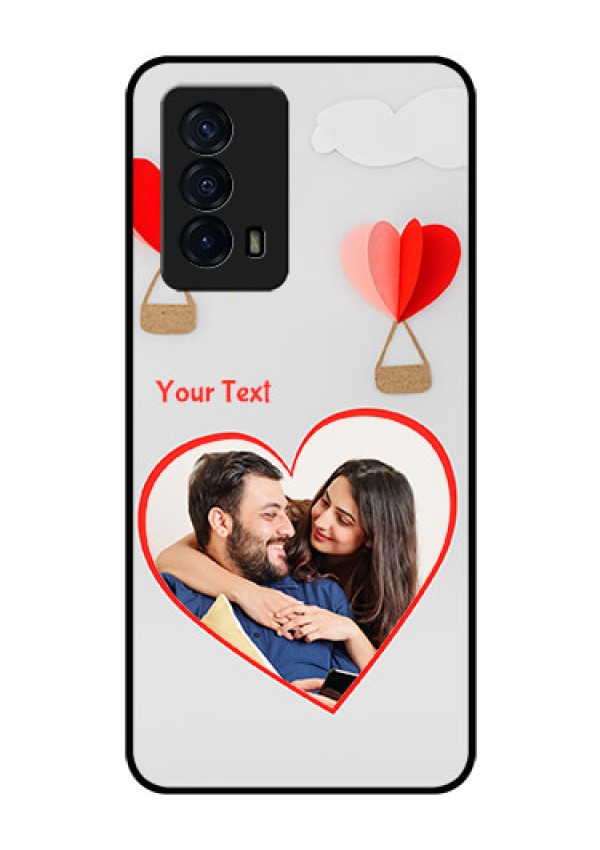 iQOO Z5 5G Custom Glass Mobile Case - Parachute Love Design