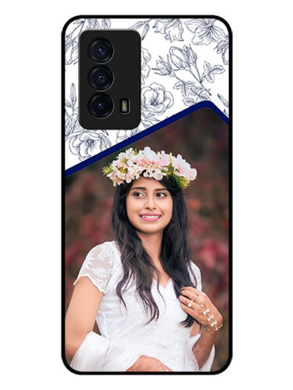 Custom iQOO Z5 5G Personalized Glass Phone Case - Premium Floral Design