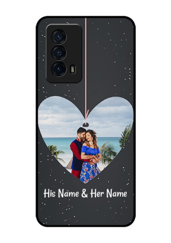 iQOO Z5 5G Custom Glass Phone Case - Hanging Heart Design