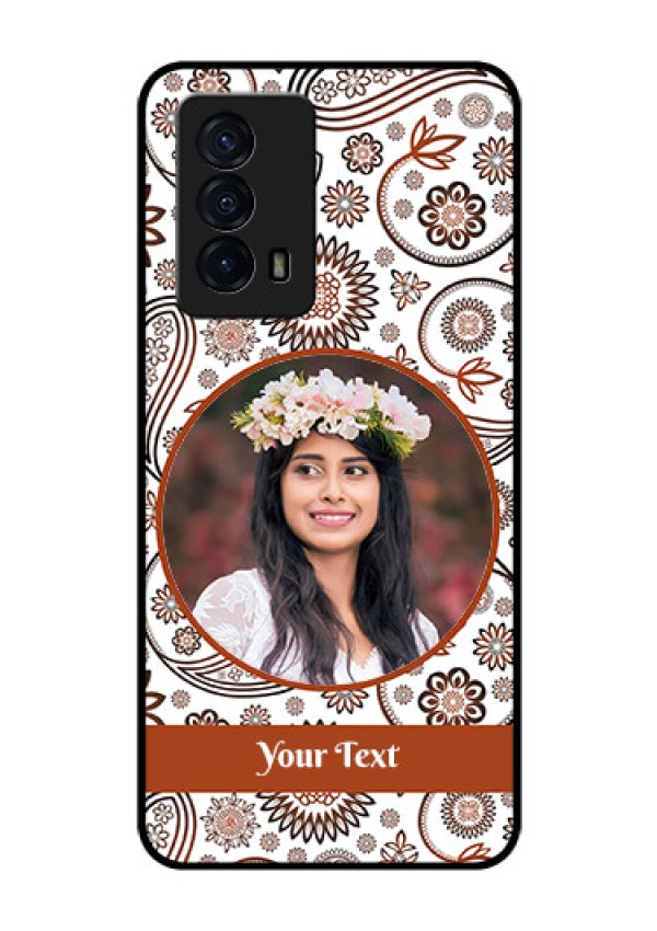 iQOO Z5 5G Custom Glass Mobile Case - Abstract Flower Design