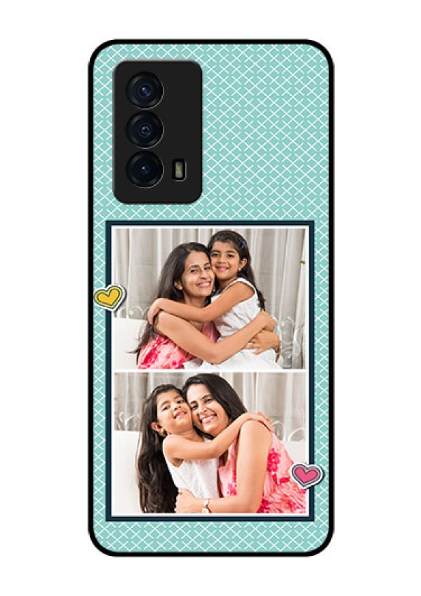 iQOO Z5 5G Custom Glass Phone Case - 2 Image Holder with Pattern Design