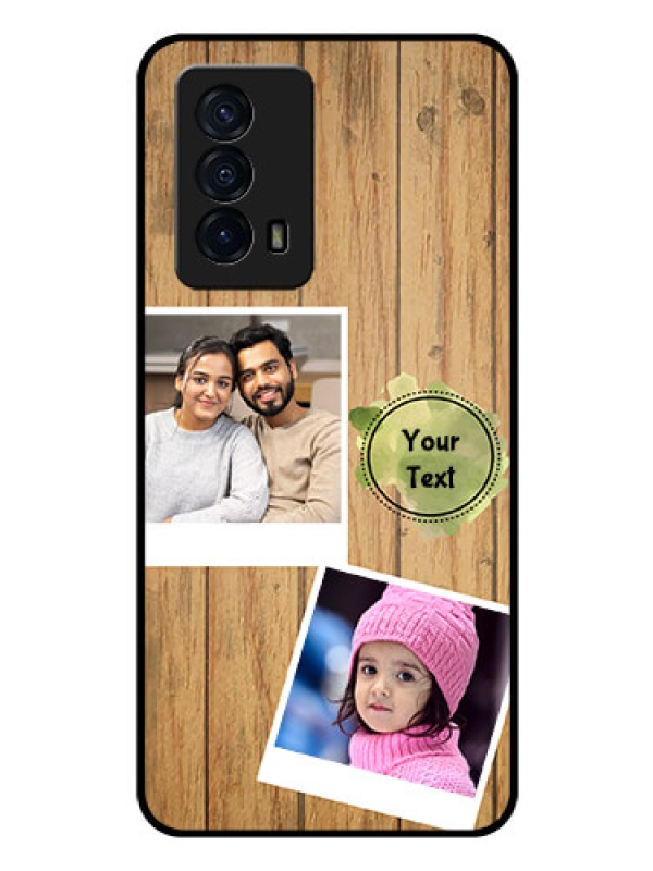 Custom iQOO Z5 5G Custom Glass Phone Case - Wooden Texture Design