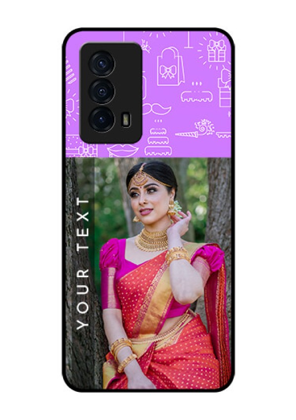 iQOO Z5 5G Custom Glass Mobile Case - Birthday Icons Design