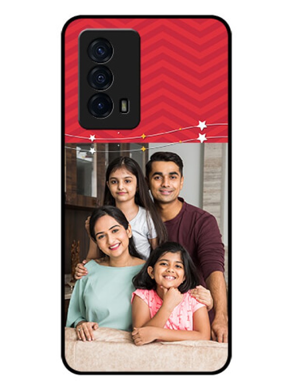 Custom iQOO Z5 5G Personalized Glass Phone Case - Happy Family Design