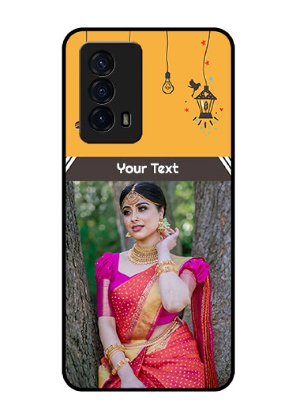 iQOO Z5 5G Custom Glass Mobile Case - with Family Picture and Icons