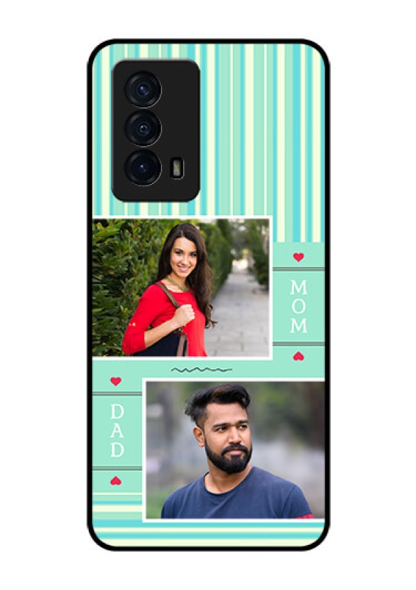 iQOO Z5 5G Custom Glass Phone Case - Mom & Dad Pic Design