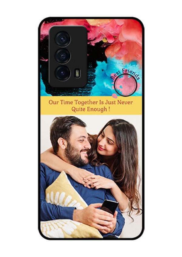 iQOO Z5 5G Custom Glass Mobile Case - Quote with Acrylic Painting Design
