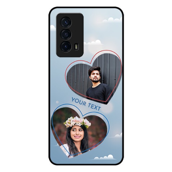 iQOO Z5 5G Custom Glass Mobile Case - Blue Color Couple Design