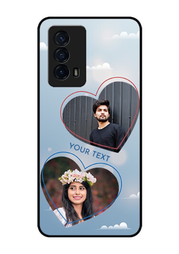 iQOO Z5 5G Custom Glass Mobile Case - Blue Color Couple Design