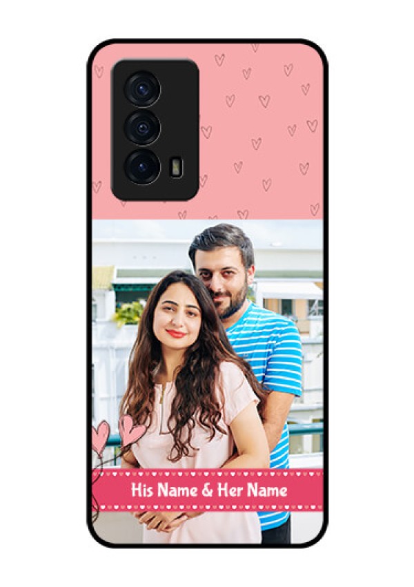 iQOO Z5 5G Personalized Glass Phone Case - Love Design Peach Color