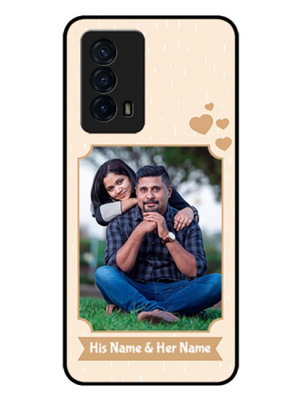 Custom iQOO Z5 5G Custom Glass Phone Case - with confetti love design