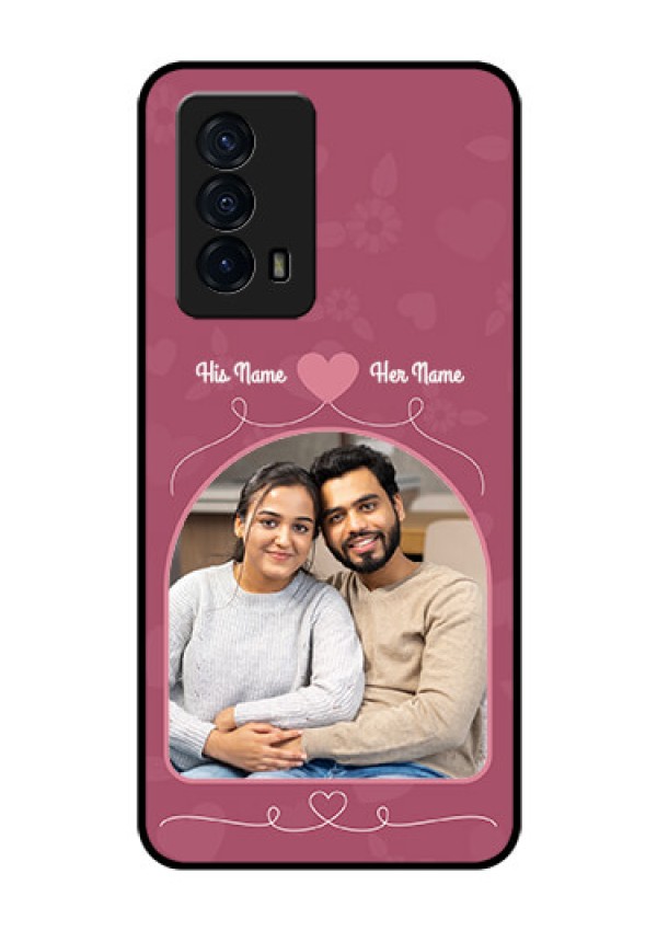 iQOO Z5 5G Photo Printing on Glass Case - Love Floral Design