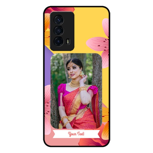 iQOO Z5 5G Custom Glass Mobile Case - 3 Image With Vintage Floral Design iQOO Z5 5G Custom Glass Mobile Case - 3 Image With Vintage Floral Design