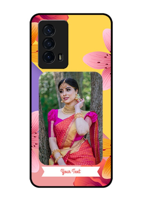iQOO Z5 5G Custom Glass Mobile Case - 3 Image With Vintage Floral Design