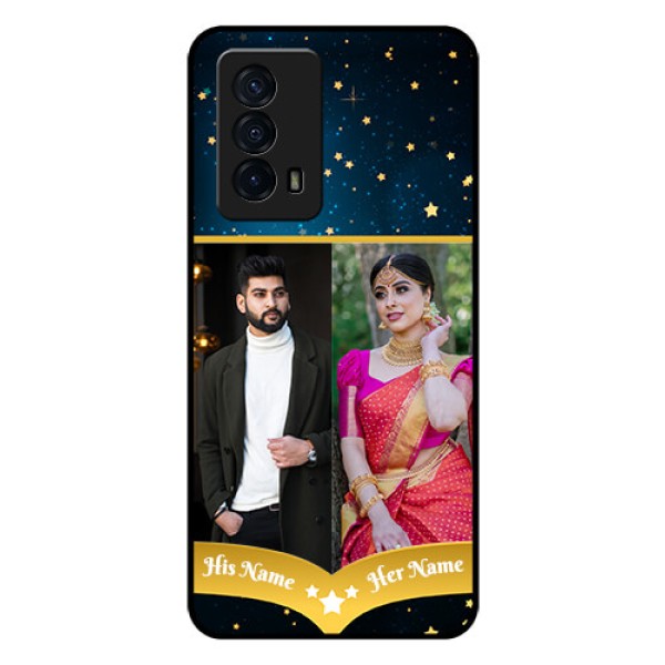 iQOO Z5 5G Custom Glass Phone Case - Galaxy Stars Backdrop Design