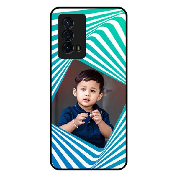 iQOO Z5 5G Personalized Glass Phone Case - Abstract Spiral Design
