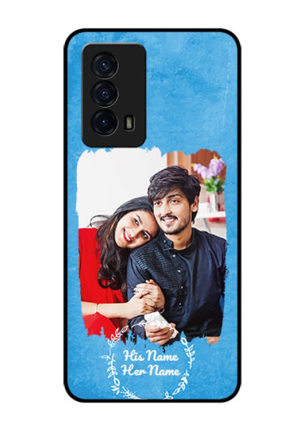 iQOO Z5 5G Custom Glass Phone Case - Blue Color Vintage Design