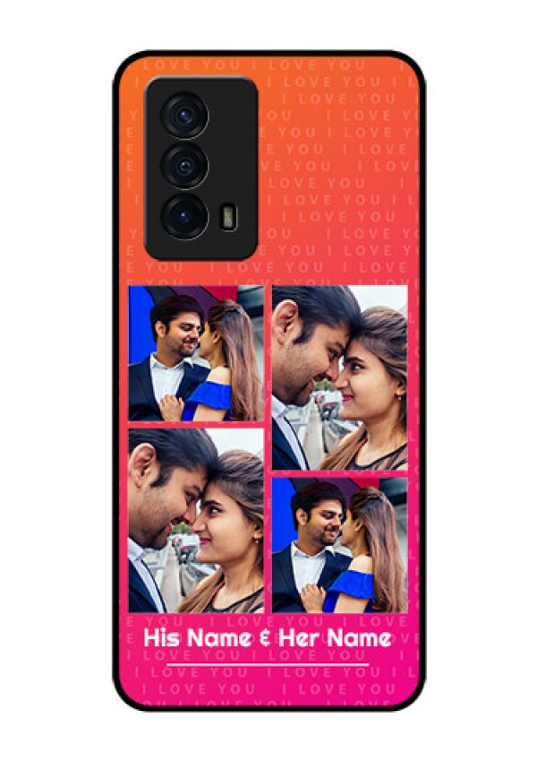 iQOO Z5 5G Custom Glass Phone Case - I Love You Pink Design
