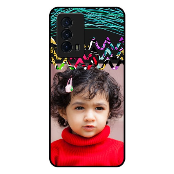 iQOO Z5 5G Personalized Glass Phone Case - Neon Abstract Design