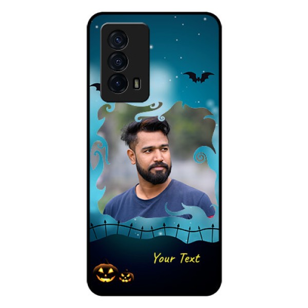 iQOO Z5 5G Custom Glass Phone Case - Halloween frame design